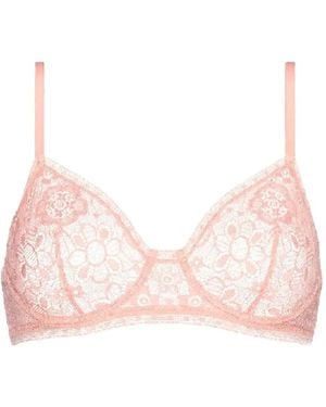 Eres Sujetador Con Encaje Floral - Rosa