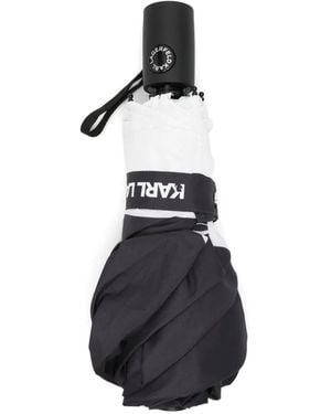 KARL LAGERFELD Paraguas K Autograph Bicolor - Blanco