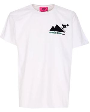 APRÈS SURF Trafoi T-Shirt Met Print En Ronde Hals - Wit
