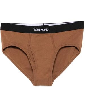 Tom Ford Bragas Con Logo En La Cintura - Marrón