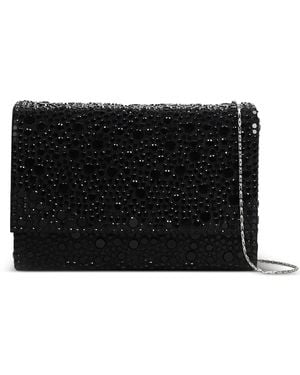 Twentyfourhaitch Barceloneta Crystal-Embellished Clutch Bag - Black