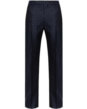 Givenchy Gg Jacquard Trousers - Blue