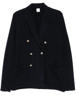 Eleventy Double-Breasted Knitted Jacket - Black