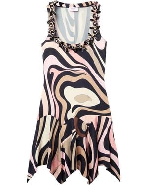 PUCCI Marmo-Print Mini Dress - White