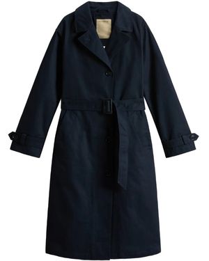 Woolrich Cotton Trench Coat - Blue