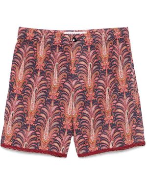 Valentino Garavani Shorts Mit Voyage Imaginaire-Print - Rot