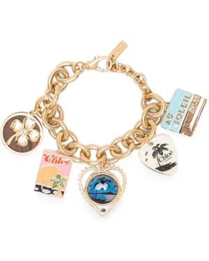 Chloé Mini Paddington Multi-Charm Earrings - Metallic