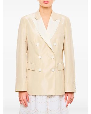 Alberto Biani Double-Breasted Blazer - Natural