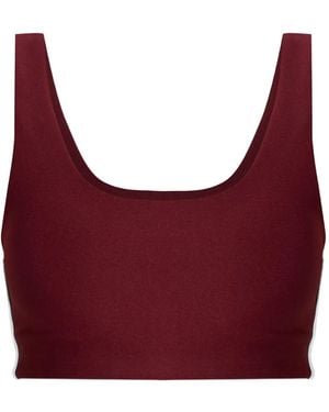 The Upside Oxford Stripe-Detail Sports Bra - Purple