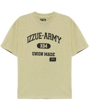 Izzue Logo-Print T-Shirt - Green