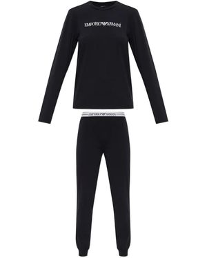 Emporio Armani ロゴ パジャマ - ブルー