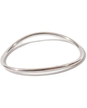 Ann Demeulemeester Brazalete con logo grabado - Blanco