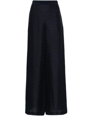 JOSEPH Gibellina Mawn Textured Palazzo Pants - Blue