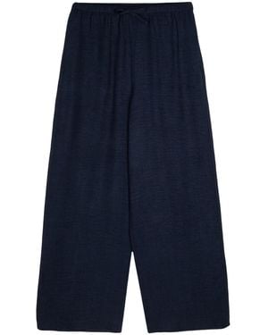 Izzue Plooibroek Met Wijde Pijpen - Blauw