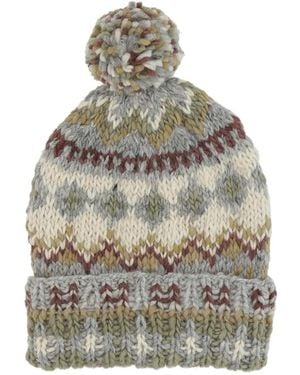 Chamula Bommelmütze Mit Fair-Isle-Muster - Grau
