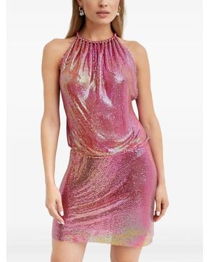 Nue Sequined Mini Dress - Red