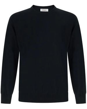 Kangra Crew-Neck Ribbed-Trim Sweater - Blue