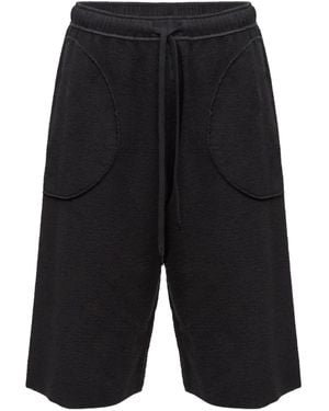 MM6 by Maison Margiela Cotton Bermuda Shorts - Black