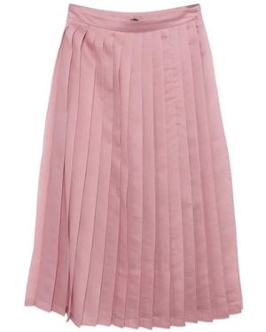 Iceberg Pleated Midi Skirt - Pink