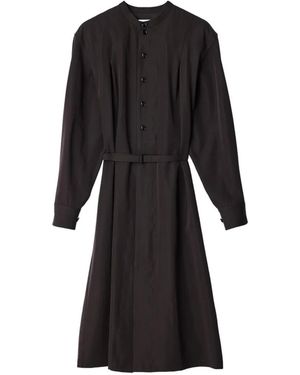 Lemaire Kleid Mit Gürtel Aus Gabardine - Schwarz