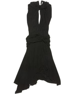 Acne Studios Knot-Detail Midi Dress - Black