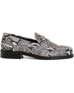 Essentiel Antwerp Snake-Effect Loafers - Grey