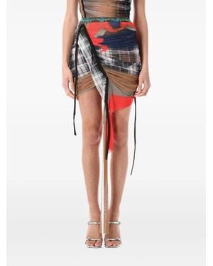 OTTOLINGER Surf Plain Mesh Mini Skirt - Red