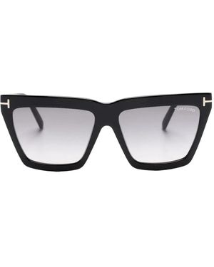 Tom Ford Geometric-Frame Sunglasses - Black