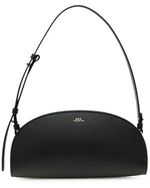 A.P.C. Demi-Lune Shoulder Bag - Black