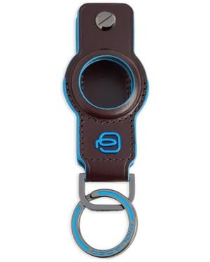 Piquadro Airtag Schlüsselanhänger Aus Leder - Blau