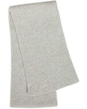 John Smedley Ribbed Starka Scarf - Grey