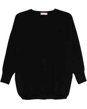 Purotatto Round Neck Jumper - Black