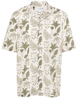 Sunspel X Katie Scott Leaf-Print Shirt - Natural