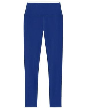Splits59 Leggins Airweight Con Cinturilla En Contraste - Azul