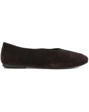 strategia shoes Suede Ballet Flats - Black