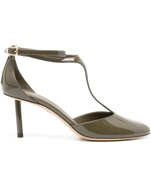 Ferragamo 75 Mm Gelakte Pumps - Groen