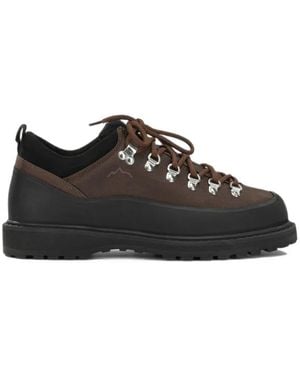 Diemme Cornaro Paneled Lace-Up Sneakers - Black