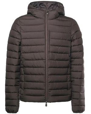 Save The Duck Quilted Hooded Jacket - Gray