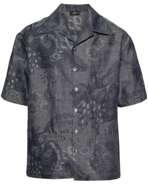 Etro Patterned Jacquard Shirt For - Grey