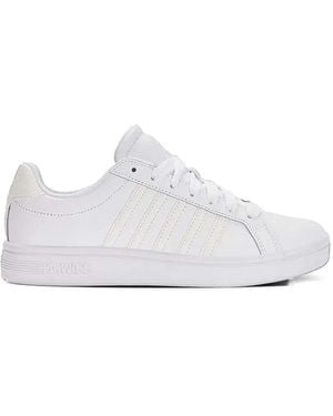 K-swiss Logo-Embroidered Trainers - White