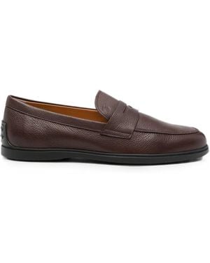 Tod's Gommino Pebble-Detail Leather Loafers - Brown