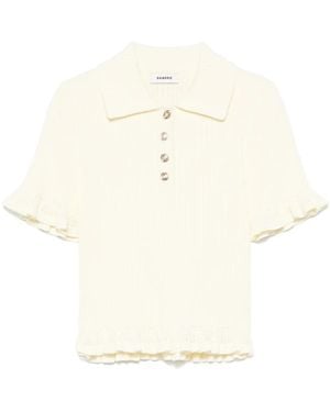 Sandro Flounce Polo Shirt - Yellow