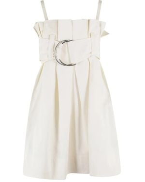 JW Anderson Vestido largo con cinturón - Blanco
