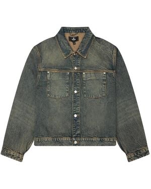 Represent Chest-Pocket Denim Jacket - Green