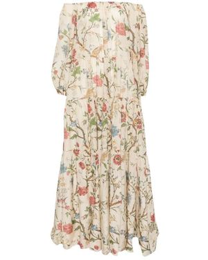 Into The East Morris Floral-Print Maxi Dress - White