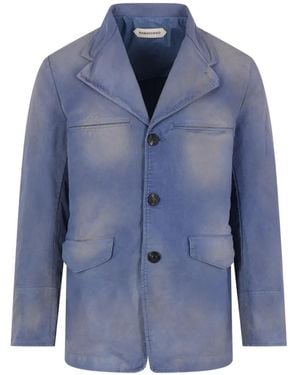 NAMACHEKO Faded-Effect Single-Breasted Blazer - Blue