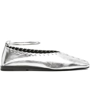 Jil Sander Ankle-bracelet Ballet Flats - ホワイト