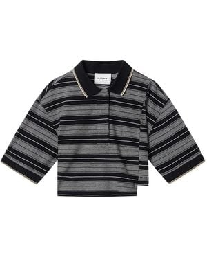 Isabel Marant Polo Isalyne A Righe - Nero