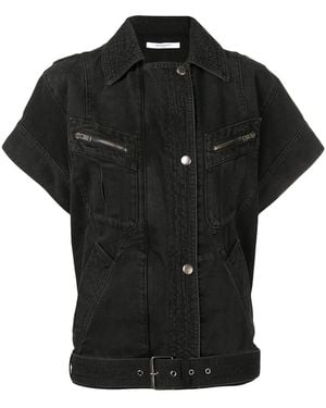 Givenchy Short-Sleeved Denim Jacket - Black