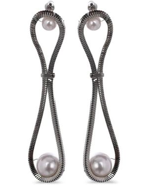 Rosantica Aurea Pearl Drop Earrings - White
